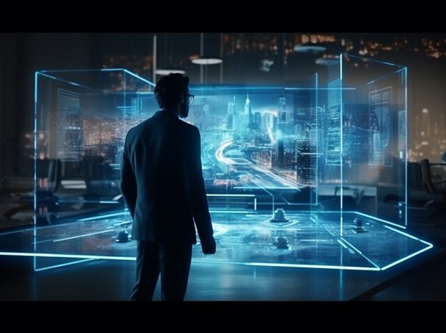 business-person-futuristic-business-environment_23-2150970221